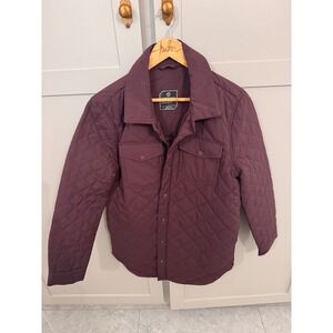 Mondetta Outdoor Project Womens‎ Quilted Shacket Snap Jacket Plum Burgundy S